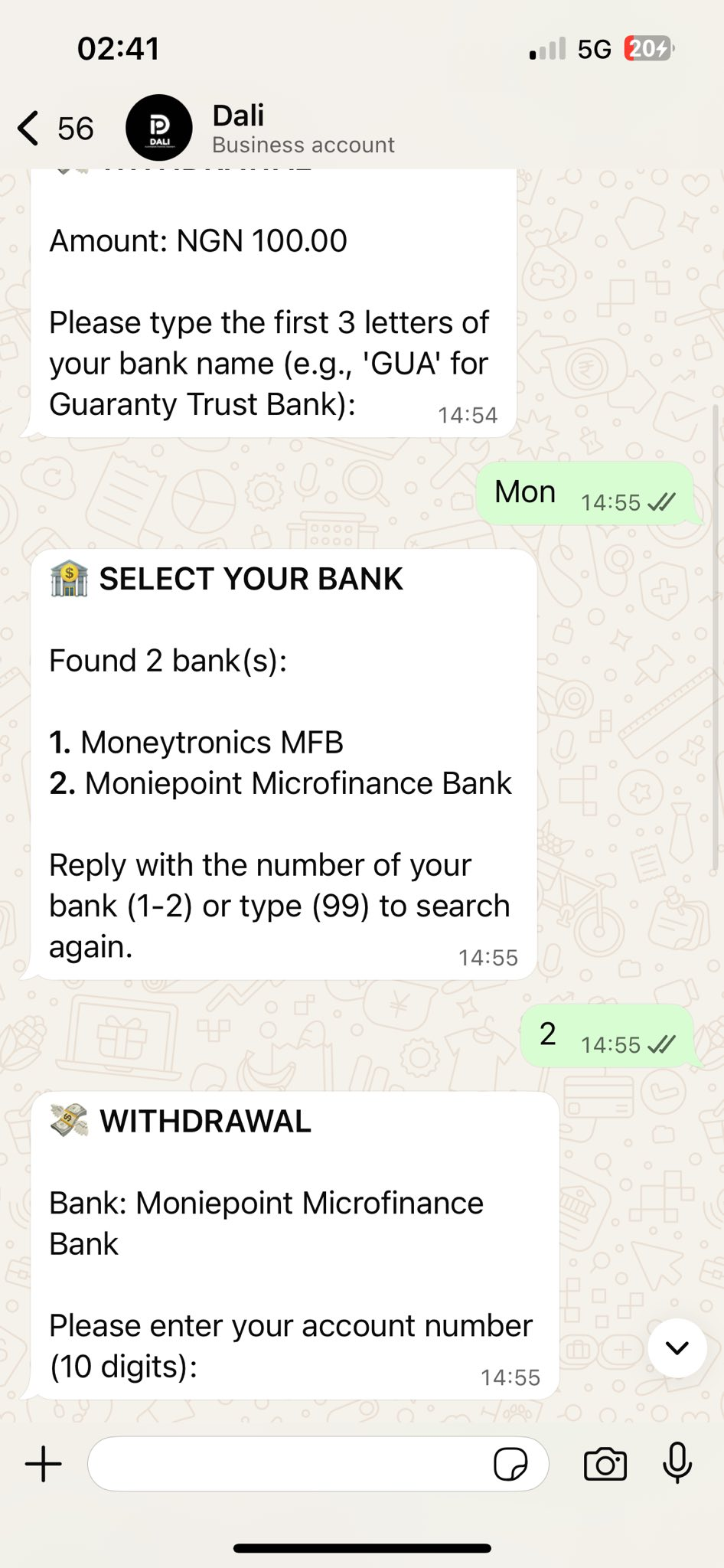 WhatsApp Bot Screenshot 2